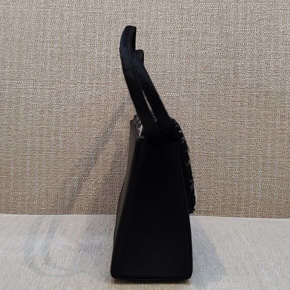 Black Sequined and Embroidered Special Occasion Bag NWOT - Picture 4 of 10